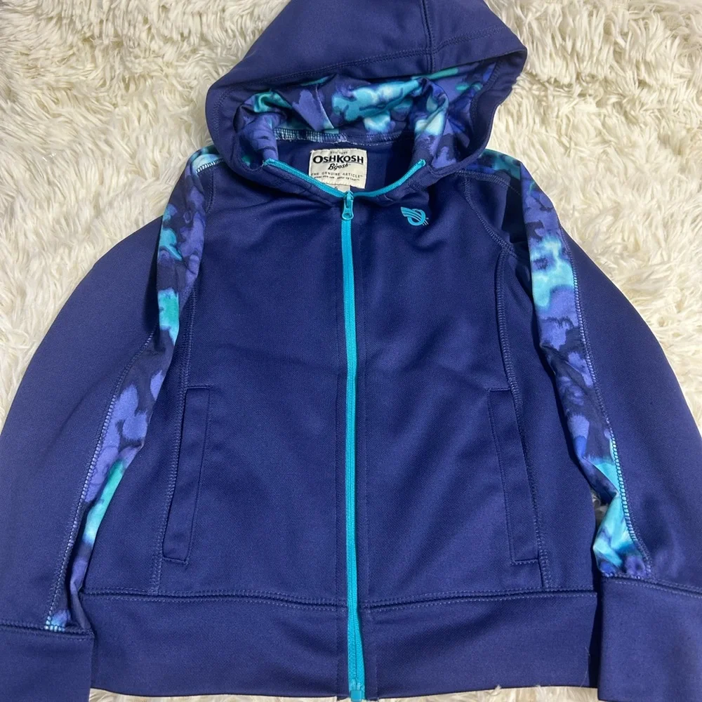 OshKosh B'gosh Navy and Teal Kids Hoodie